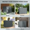 Outsunny 3 Seater Garden Swing Cover, Waterproof Swing Chair Cover, Windproof and Anti-UV 420D Outdoor Swing Bench Cover with Zip, 220 x 125 x 172cm, Grey