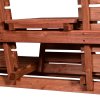 Outsunny 2 Seater Wooden Garden Bench with Convertible Middle Table, Outdoor Three-Seater Bench for Patio, Park, Porch, Orange