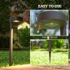 Outsunny Solar Lights Outdoor Garden Stake 8 Pack Pathway Lighting, Solar Stake Lights with Auto On/Off LED, IP44 Waterproof Plastic Outdoor Garden Lighting for Path, Patio and Landscape