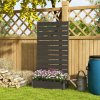Outsunny Garden Planter with Trellis for Climbing Plants, Vines, Flowers, Freestanding Raised Bed for Garden, Outdoor, Patio, Planter Box with Drainage Gap, Black