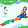 AIYAPLAY 3(m) Up and Down Rollercoaster for Kids, 4 Pieces Toddler Rollercoaster Ride-on with Non-Slip Steps, Sliding Car with Handles, Indoor Outdoor Play, for Ages 2-5 Years