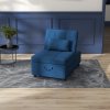 HOMCOM Convertible Chair Bed with Padding Seat, 4-in-1 Multi-Functional Sleeper Sofa Bed, Recliner with Adjustable Backrest, Side Pocket, Wheels and Pillow, for Living Room