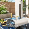 Outsunny Outdoor Pizza Oven, Portable Wood Pellet Pizza Oven with Pizza Stone and Peel, Foldable Legs, Chimney, 12 Inch Wood Fired Pizza Maker for Outdoor Cooking, Stainless Steel