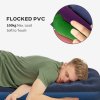 Outsunny Single Air Bed with Hand Pump, Inflatable Mattress with Flocked Surface for Guest, Camping, Travel, 191 x 73 x 22cm, Blue