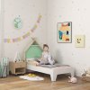 AIYAPLAY Toddler Bed Frame, Kids Bedroom Furniture, Treehouse Style Single Bed Frame with Safety Guardrails, 144L x 74W x 110Hcm, for Ages 3-8 Years, Green
