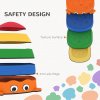 AIYAPLAY 5PCS Balance Stepping Stones, Frog-Shaped Sensory Stepping Stones for Toddlers, Anti-Slip Edging, Stackable Design, Indoor Outdoor Obstacle Course for Kids Ages 2-8, Multicoloured