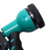 DURHAND 15m Garden Hose Reel Wall Mounted Auto Rewind with 7 Patterns Spray Nozzle, Includes Wall Fixings
