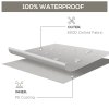 Outsunny Outdoor Garden Furniture Cover Waterproof, Anti-UV 600D Heavy Duty Oxford Fabric Patio Furniture Cover for Rectangular Sofa Table Set, Grey, 210 x 140 x 80 cm