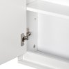 HOMCOM Bathroom Mirror Cabinet Wall Mounted Storage Shelf Bathroom Cupboard Double Door