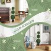 HOMCOM Set of 2 Decorative Artificial Trees, Topiary Ball-shaped Boxwood Trees in Pot, Fake Plants for Home Indoor outdoor Decor, 100cm, Green