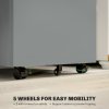 Vinsetto 3-Drawer Filing Cabinet with Lock, Mobile Steel File Cabinet for A4, Legal and Letter Size, Under Desk Drawers with Pre-Assembled Body for Home Office, 39 x 48 x 60 cm, Grey