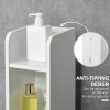kleankin Modern Bathroom Storage Cabinet, Freestanding Tall Bathroom Cabinet with Open Shelves and 3 Cupboards with Door, for Bedroom Hallway