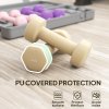 HOMCOM 6kg Dumbbell Set with Suitcase, Fitness Weights Dumbbells Set for Men and Women Home Gym, Workout, Pink, Purple, Brown