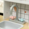 AIYAPLAY Toy Kitchen, Pretend Role Play Kitchen with Hob, Sound, Light, Coffee Machine, Ice Maker, Microwave, Oven, Storage Space, for Boys and Girls, Ages 3_ Years