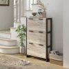 HOMCOM 3 Drawers Narrow Shoe Cabinet, 18 Pairs Shoe Storage Cupboard with 3 Flip Doors and Adjustable Shelves for Entryway, Hallway, Natural Wood-effect