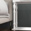 HOMCOM Console Table Modern Sofa Side Desk with Storage Shelves Drawers for Living Room Entryway Bedroom White