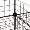 HOMCOM DIY 6 Cube Metal Wire Rack Interlocking Storage Cabinet Living Room Organiser Display Shelves Black