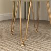 HOMCOM 5L Velvet Storage Ottoman, Modern Round Footstool with Metal Hairpin Legs and Removable Lid, Dressing Table Stool Side Table for Hallway, Bedroom, Living Room, 33 x 33 x 43 cm, Cream White