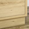 HOMCOM Bedroom Chest of Drawers, Boho Rattan Dresser with 4 Drawers, Storage Cabinet for Living Room, Hallway, Entryway, Natural Wood Finish