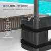 Outsunny 4PCs Gazebo Weights for Pop up Canopy Tent, HDPE Water or Sand Filled Weights for Gazebo Legs, with Built-in Handles and Secure Straps, 52KG