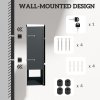HOMCOM Wall Mounted Post Box with Viewing Window, 2 Lock, Modern Galvanised Steel Mailbox with Copper Core, Weatherproof Letterbox for Outdoor Use, Easy to Install, Silver