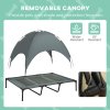 PawHut Raised Dog Bed Waterproof Elevated Pet Cot with Breathable Mesh UV Protection Canopy , for XL Dogs, 122 x 92 x 108cm