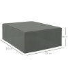 Outsunny 600D Oxford Outdoor Garden Furniture Sofa Set Cover, Waterproof Anti-UV Rattan Sun Lounger Protection Protector Cover, 275L x 205W x 90Hcm, Grey