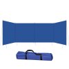 Outsunny Camping Windbreak, Foldable Portable Wind Blocker w/ Carry Bag and Steel Poles, Beach Sun Screen Shelter Privacy Wall, 620cm x 150cm