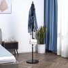 HOMCOM Coat Rack Free Standing Hall Tree with 8 Round Disc Hooks for Clothes, Hats,Purses, Steel Entryway Coat Stand with Marble Base for Entryway, Living Room, Bedroom