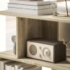 HOMCOM S-Shaped Side Table, 3-Tier Narrow End Table with Storage Shelves, Modern Nightstand for Living Room, Bedroom, 90W x 30D x 61H cm, Natural Wood Finish