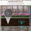 Outsunny Wooden Raised Planter with Trellis for Vine Climbing Plants, Elevated Garden Bed with Drainage Holes and Bed Liner for Vegetables, Flowers, Herbs, 105 x 45 x 140cm, Grey
