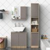 HOMCOM Bathroom Mirror Cabinet, Wall-Mounted Bathroom Cabinet with Mirror and Adjustable Inner Shelf,  57L x 14.2W x49.2H cm