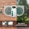 Outsunny Retractable Hose Reel Wall Mounted, 20+2m Garden Hose Pipe Reel with Lock, Auto Rewind, 7 in 1 Spray Nozzle, Includes Wall Fixings, 180?? Swivel, Outdoor Watering, Light Grey