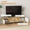 HOMCOM TV Stand Cabinet, TV Unit for TVs up to 65