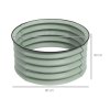 Outsunny Steel Raised Beds for Garden Set of 2, Outdoor Elevated Planter Box with Safety Edging, Easy-to-assemble Stock Tank for Growing Flowers, Herbs and Vegetables, Green