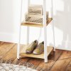 HOMCOM Coat Rack with Storage, Freestanding Coat Stand with 8 Hooks and 3-Tier Shelf, Clothes Rack for Bedroom, Entryway
