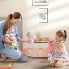 ZONEKIZ Toy Box, Kids Toy Chest with Lid, Safety Hinge, Cute Design - Pink