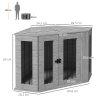 PawHut Dog Crate Furniture, Side Table Dog Kennel with Cushion, Large Door, for Medium Dogs - Grey