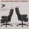 HOMCOM Massage Office Chair with 6 Point Massage and Heat, Desk Chair with Footrest, Reclining Backrest, Swivel Wheels, Adjustable Height, Black