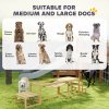 PawHut Dog Agility Equipment 3 Pieces Wooden Dog Agility Set with Soft Bridge, Pause Platform and Pet Stair for Outdoor, Natural Wood