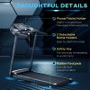 HOMCOM 1.5HP Treadmill, 12km/h Electric 1.5HP Motorised Running Machine, w/ 12 Programs, LED Display, for Home Gym Indoor Fitness