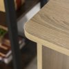 HOMCOM Computer Desk, Writing Desk with 3-Tier Storage Shelf, Work Table for Home Office, Study, Living Room, Oak and White