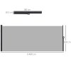 Outsunny Retractable Side Awning, Garden Privacy Screen Divider, Full Cassette Wind Breaker for Hot Tub, Balcony, Terrace, Pool, 400 x 180cm, Light Grey