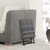 Outsunny Folding Rattan Garden Coffee Table, Small Square Outdoor Bistro Side Table with Rattan Top for Patio, Balcony, Porch, 40 x 40 x 40 cm, Grey