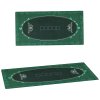 SPORTNOW 239.3 x 115.5 cm Professional Texas Hold'em Poker Mat 12 Player Water-Resistant Poker Table Top Rubber Poker Table Mat with Felt Surface Carry Bag, Green