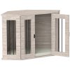 PawHut Dog Crate Furniture, Side Table Dog Kennel with Cushion, Large Door, for Medium Dogs - Walnut Brown