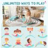 AIYAPLAY Balance Board Kids, Wobble Board Kids Seesaw Rock, Toddler Curved Balance Board for Balance Training & Sensory Play, Light Blue