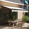 Outsunny 3 x 2.5m Electric Awning with Remote Controller, Aluminium Frame DIY Retractable Awning, UV30+ Sun Shade Canopy for Garden Patio Deck Door Window, Beige