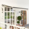 Outsunny 3 x 2.5m Electric Awning with Remote Controller, Aluminium Frame DIY Retractable Awning, UV30+ Sun Shade Canopy for Garden Patio Deck Door Window, Beige