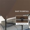 Outsunny 3 x 3(m) Gazebo Canopy Replacement Cover, Garden Gazebo Roof Replacement with Drain Holes, Water-resistant Plastic Coating, 370g/㎡, UPF30+, TOP COVER ONLY